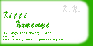 kitti namenyi business card